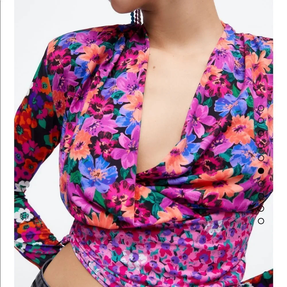 Zara floral cropped top - Picture 6 of 6